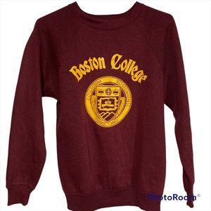 Vintage Boston College collegiate crewneck sweater sz: medium Tultex Made in USA